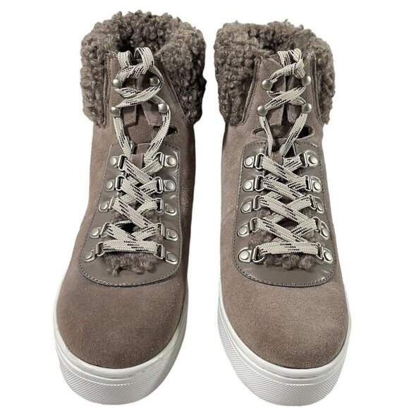 Sam Edelman Women’s Size 8.5M Luther Faux Shearling Boot Taupe - Picture 7 of 10